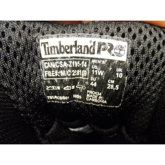 Timberland PRO Men's Mid-Cut Switchback WP Comp Toe Work Boots Black Size 11W - Picture 9 of 9